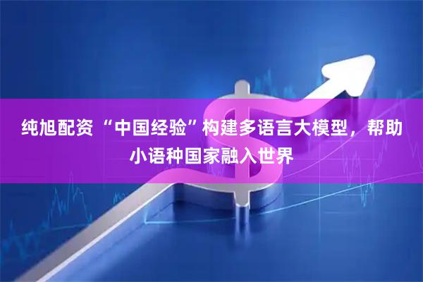 纯旭配资 “中国经验”构建多语言大模型，帮助小语种国家融入世界